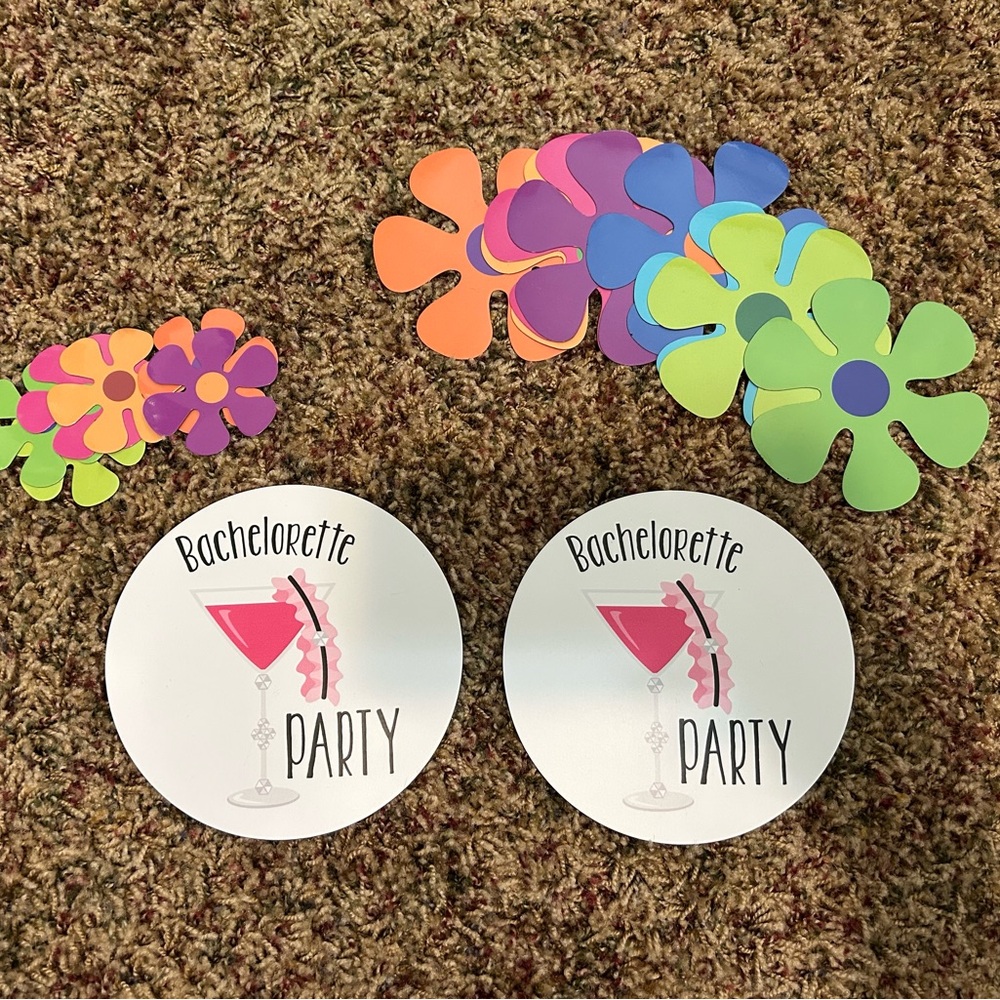 Colorful Bachelorette Party and Flower Magnets